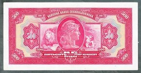 Staré bankovky 500 korun 1929 VELMI PĚKNÝ STAV - 2