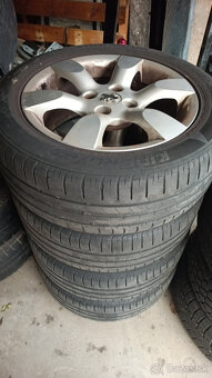 Original Peugeot hlinikove disky R16 s pneu 205/55 R16 letne - 2