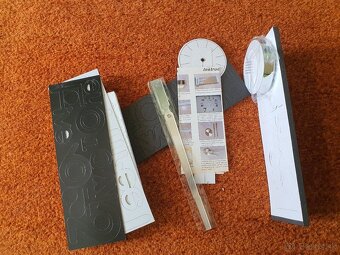 3D Nalepovacie hodiny DIY Clock Silver - 2
