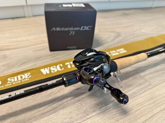 Baitcast combo Shimano Metanium DC + Wild Side prút - 2