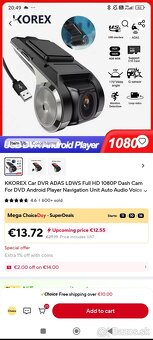 Android autorádio + predná a zadná kamera – komplet set VW/Š - 2