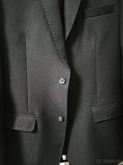 Pánsky čierny oblek č.50 + kabát - 2