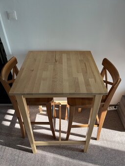 Barový stôl IKEA Björkudden + 2x barové stoličky IKEA Ingolf - 2