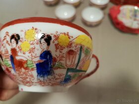 Porcelánový starožitný japonský čajový set - 2