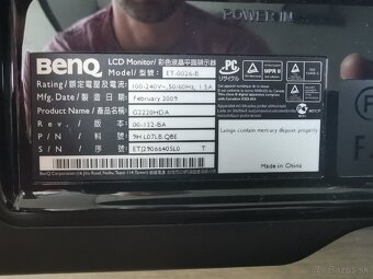 Monitor Benq 22" - 2