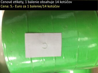 Cenové etikety 14 kotúčov za 5.- Euro - 2
