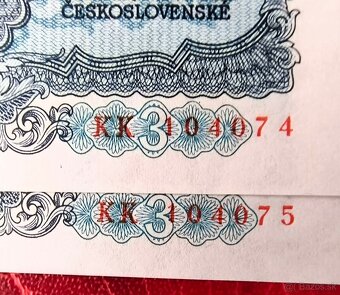 3-Kčs-1953 UNC čisla idúce po sebe  - 2