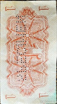 Specimen 1 koruna - bankovka - 2
