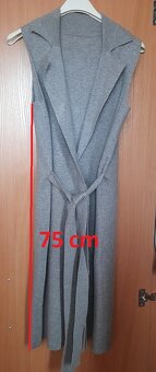 Šedá dlhá vesta - 2