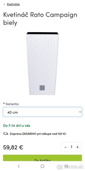 Kvetináč umelý ratan nový - 2