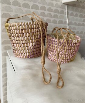 Závesné natural boho kvetináče - 2