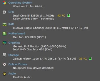 Dell Latitude 5490 14" / i5-8350U /8GB DDR4/236 GB SSD/W11 - 2