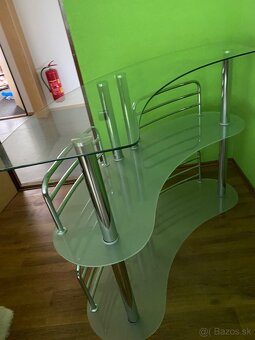 Sklenený barový stolík - 2