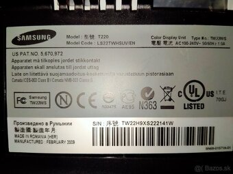 Samsung SyncMaster T220 – Štýlový 22" Widescreen monitor - 2