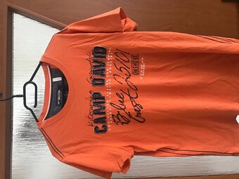 CAMP DAVID originál koralové/pánske tricko L - 2