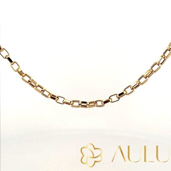 🧩 AULU CoreLink | Pánsky zlatý náhrdelník 14K | 55 cm - 2