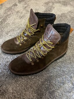 Nové pánske kožené zimné topánky - veľkosť 46 - 2