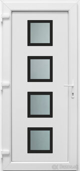 PLASTOVÉ VCHODOVÉ DVERE BIELE 980mm.x2080mm. - 2