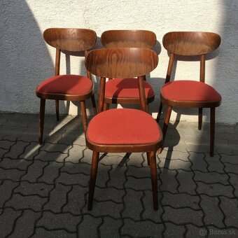 Retro starozitne stolicky Smidek Cesky Nabytek 1960 4ks - 2