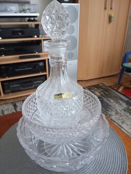 Čajová súprava, brúsené sklo... - 2