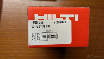 Nastreľovacie klince s podložkou Hilti X-U 27 P8 S15 - 2