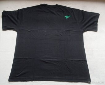 Kvalitné tričko cierne zelené fox - 2