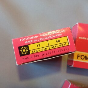 8mm Fomachrom DS8 filmy nepoužité - 2