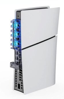 Prídavné chladenie s RGB na PS5 Slim Transparen - 2