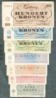Staré bankovky KOMPLET SESTAVA židovského ghetta TEREZÍN, or - 2