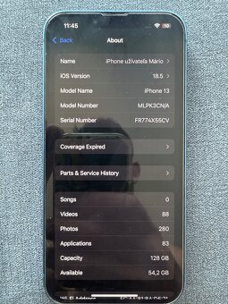 iPhone 13 – 128 GB – Modrý – 300 € - 2