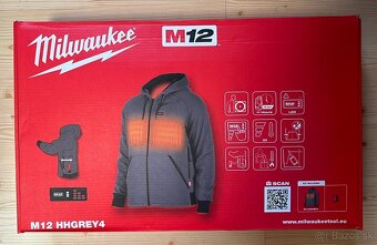Milwaukee M12 vyhrievaná mikina - sivá - 2