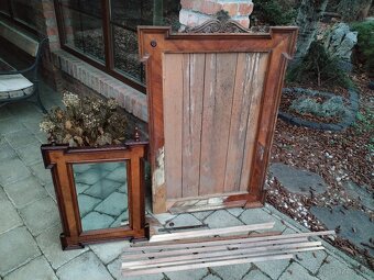 Starožitné zrkadlo +veľký rám - 2