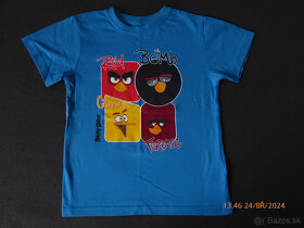 Tričko s krátkym ruk.Angry Birds,v.128, párkrát oblečené - 2