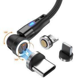 Magnetický USB kábel 3v1 - 2