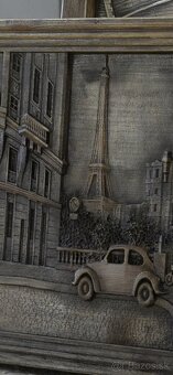 Drevený obraz  Paríž rozmer- 58×37cmhr.2.5cm - 2