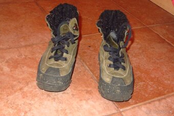 Zimné zateplené kožené topánky - veľ. 29 - 2