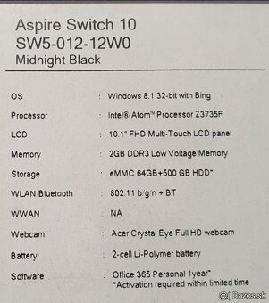 Acer transformer windows - 2