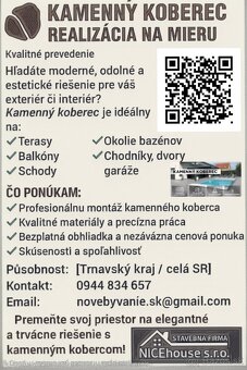 Kamenny koberec . Zateplenie fasady. Realizácia na kľúč... - 2