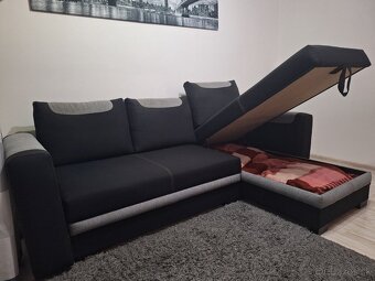 Rohová sedačka rozkladacia s úložným priestorom - 2