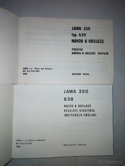 Jawa 350 návod na obsluhu - 2