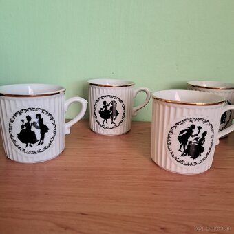 Šálky s motívom Rokoko Dubí Czechoslovakia - 2