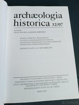 Archaeologica historica 32/2007 – 10€ - 2