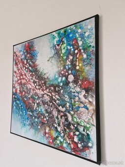 Abstraktný obraz štrukturovaný 50x50cm M - 2