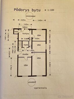 4-izbový byt /84m2/ s balkónom a veľkou pivnicou, Komárno - 2