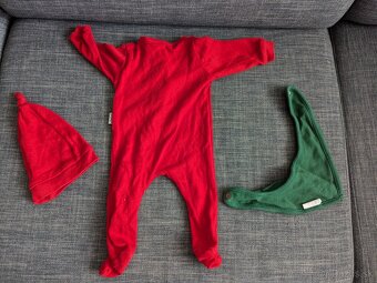 Vianočný overal, čiapka a podbradník, veľkosť 62 - 2