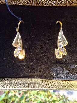 Zlate náušnice list 585 - 2