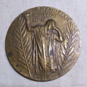 Medaila k smrti T.G.Masaryka 1937 - 60mm - 2