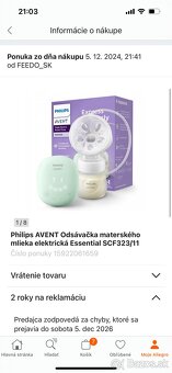 Odsávačka mlieka Philips Avent Essential SCF 323/11 - 2