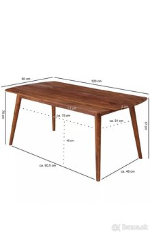 Jedálenský stôl z masívu 120 cm - 2