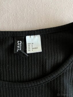 Rebrované čierne šaty H&M - 2